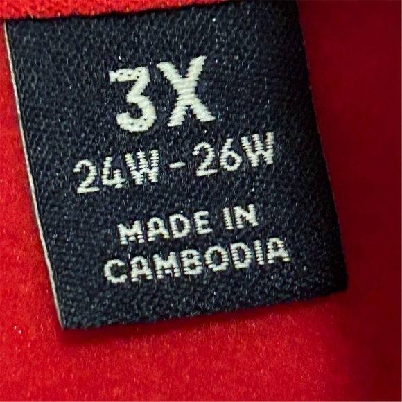 Lands' End Women's Plus 3X Red Fleece Vest Full Zip Sleeveless New - Picture 3 of 8